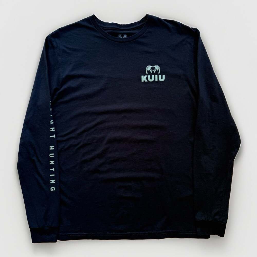 Kuiu Shirt Large Black Ultralight Hunting Logo Long Sleeve Sportswear Outdoors